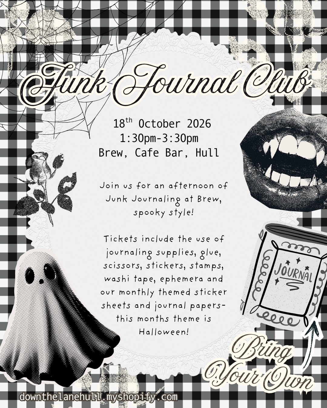 Spooky Junk Journal Club at Brew Cafe Bar 18/10/26