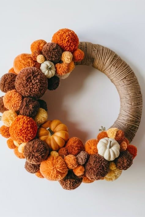 Pom-Poms and Pumpkins Wreath Making at The Bear Inn, South Cave 01/10/26